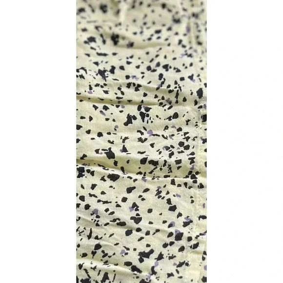 VEROMODA WOMENS SIZE L YELLOW BLACK MINI FLOWY SKIRT MADE IN INDIA - Picture 5 of 5